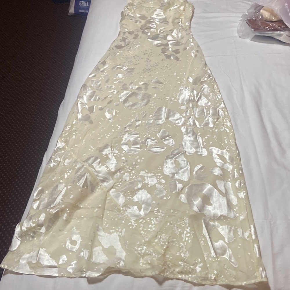 Rat & Boa Primrose Cream Satin Dress - Picture 2 of 7